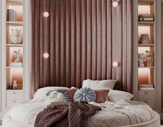 Дизайн спальни с круглой кроватью